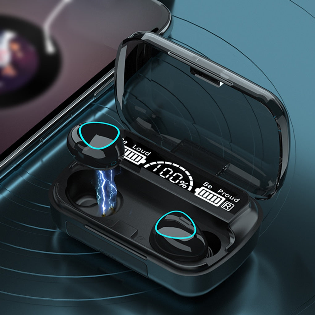 Wireless Bluetooth Earphones LED Display