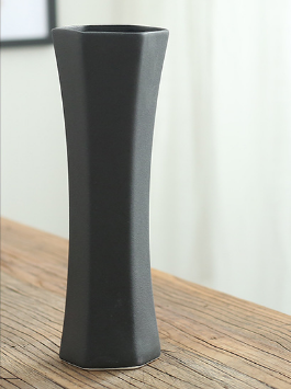 Ceramic Flower Vase Porcelain Black