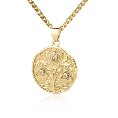 Astrological Sign Coin Pendant Necklace